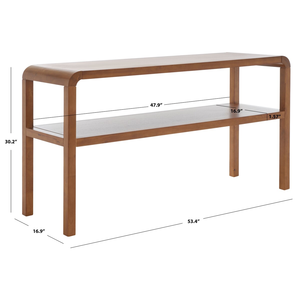 SAFAVIEH Maybell 2-Tier Console Table - 32" W x 15" D x 30" H - 53Wx17Dx30H