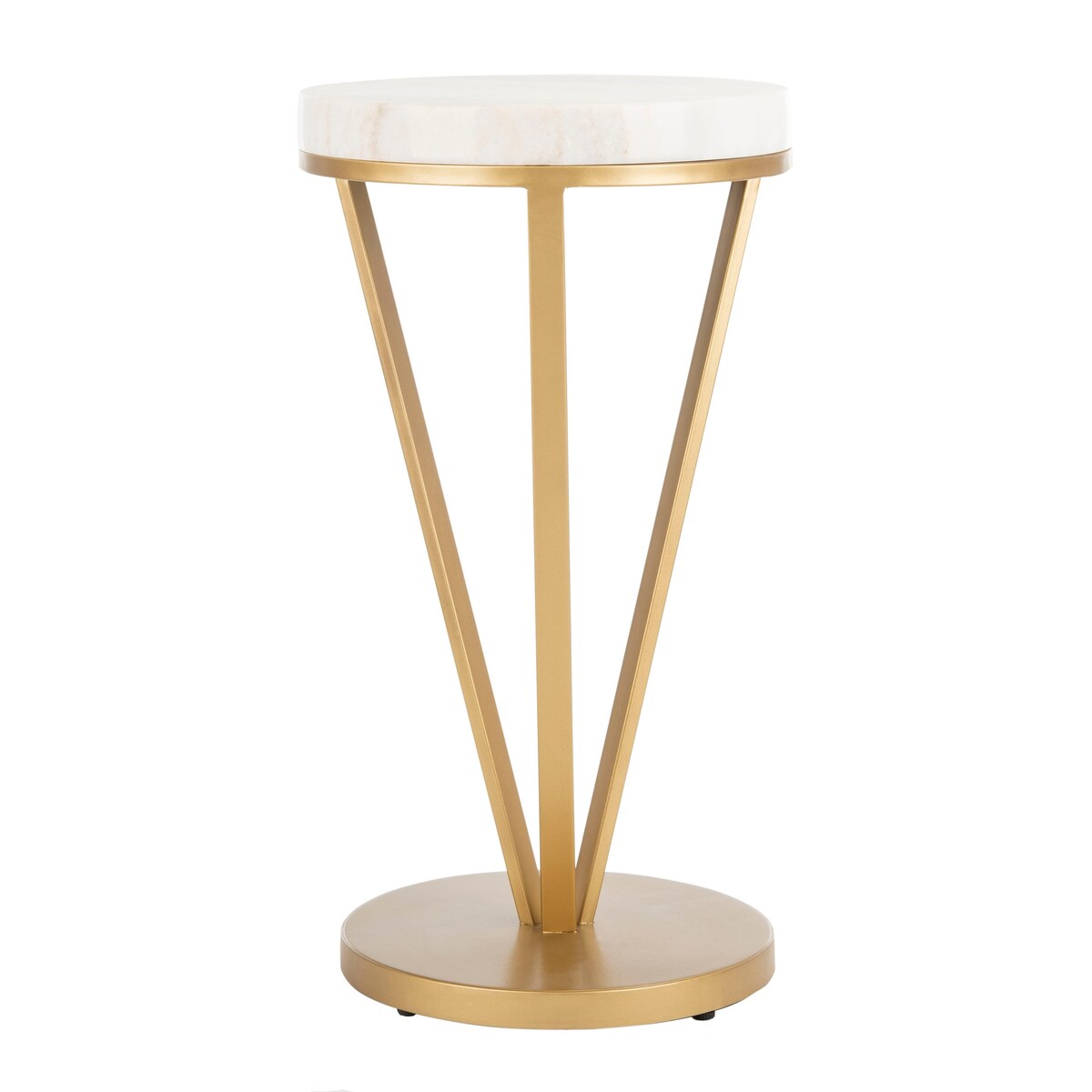 SAFAVIEH Maybelle Accent Table / Gold - 14" x 14" x 24" - 14Wx14Dx24H