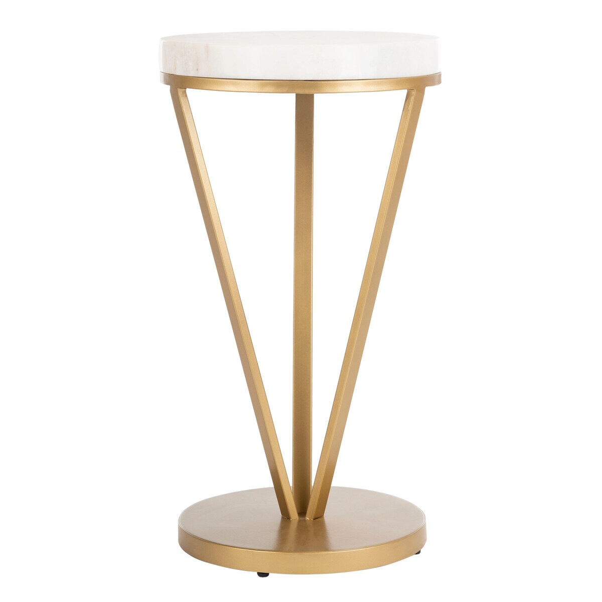 SAFAVIEH Maybelle Accent Table / Gold - 14" x 14" x 24" - 14Wx14Dx24H