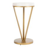 SAFAVIEH Maybelle Accent Table / Gold - 14" x 14" x 24" - 14Wx14Dx24H