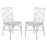 SAFAVIEH Maye Rattan Accent Chair with Cushion (Set of 2) - 18.5" W x 20.9" L x 35.8" H - 19Wx21Dx36H