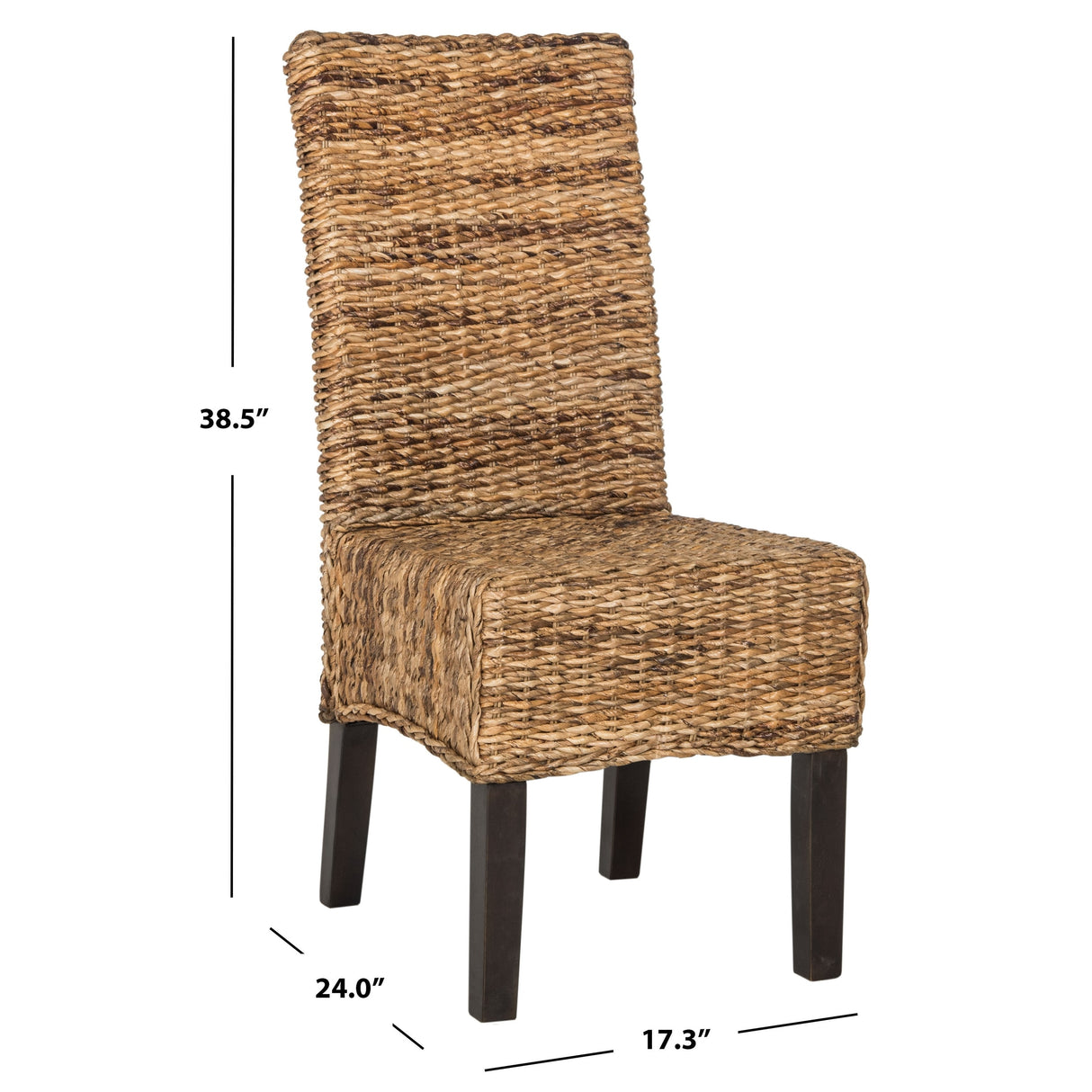 SAFAVIEH Meline Natural Dining Chair (Set of 2) - 17.3" x 24" x 38.5" - 17Wx24Dx39H