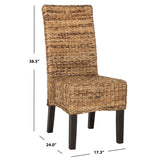 SAFAVIEH Meline Natural Dining Chair (Set of 2) - 17.3" x 24" x 38.5" - 17Wx24Dx39H