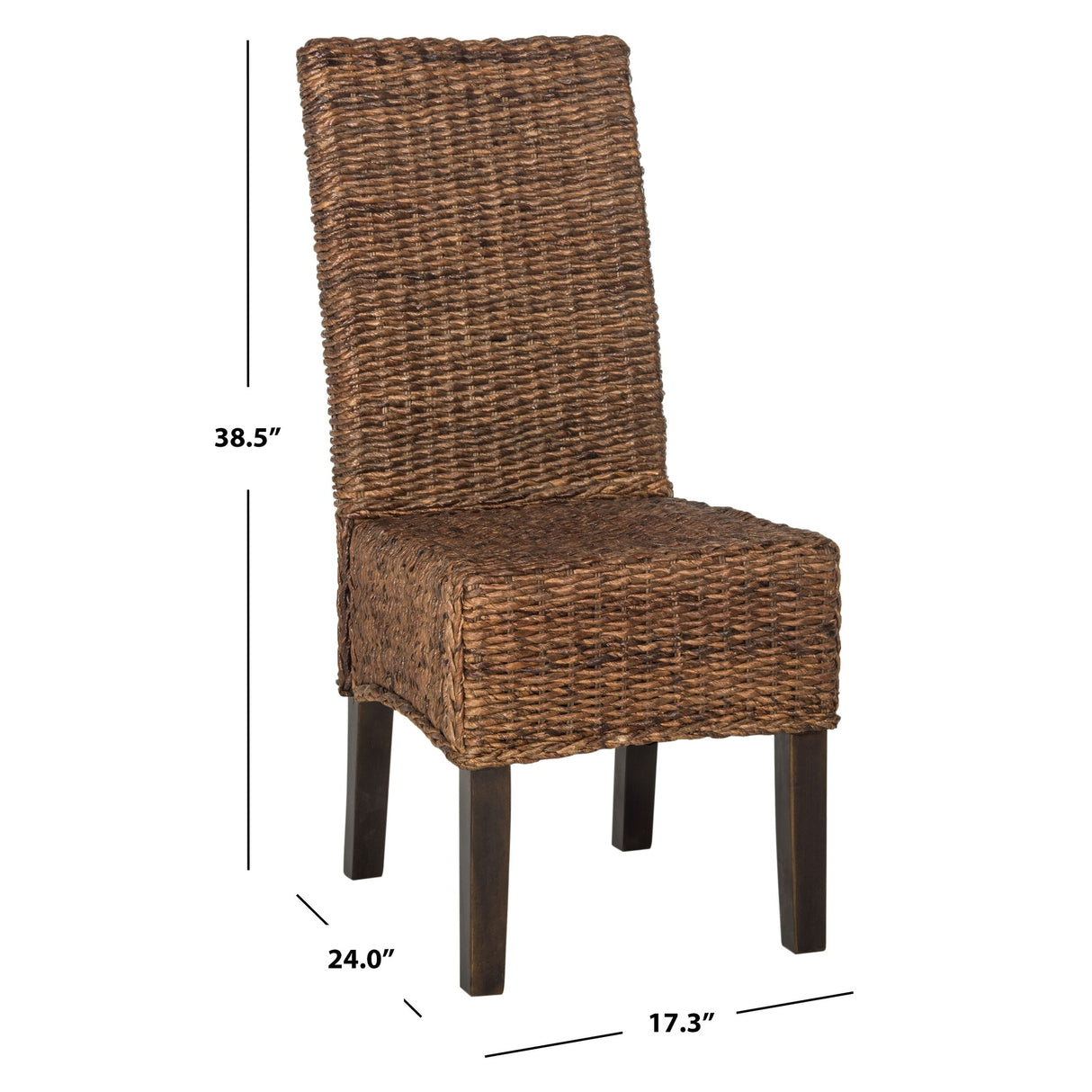 SAFAVIEH Meline Natural Dining Chair (Set of 2) - 17.3" x 24" x 38.5" - 17Wx24Dx39H