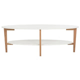 SAFAVIEH Melodie Mid-Century Oval Coffee Table - 51.2" x 27.6" x 17.7" - 51Wx28Dx18H