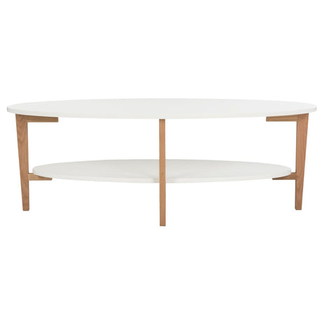 SAFAVIEH Melodie Mid-Century Oval Coffee Table - 51.2" x 27.6" x 17.7" - 51Wx28Dx18H