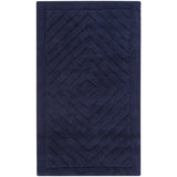 SAFAVIEH Menke Spa 2400 Gram Diamonds Navy Gram 27 x 45 Bath Rug (Set of 2) - 2'3 x 3'9