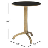 SAFAVIEH Merilyn Antique Brass Accent Table - 16" x 16" x 20" - 16Wx16Dx20H