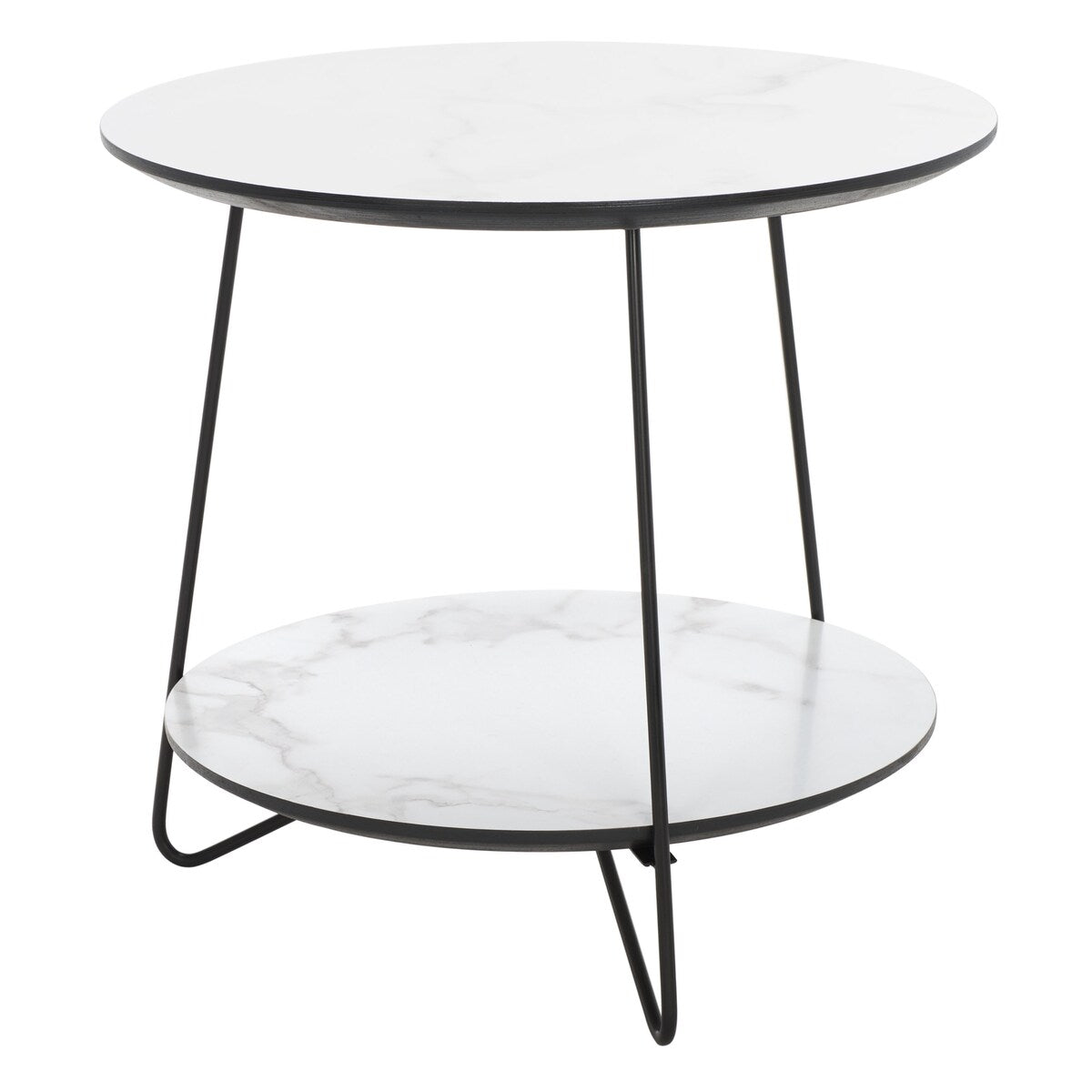 SAFAVIEH Metta 2-Tier Round Side Table - 19 In. W x 19 In. D x 18 In. H - 19Wx19Dx18H