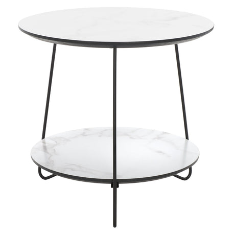 SAFAVIEH Metta 2-Tier Round Side Table - 19 In. W x 19 In. D x 18 In. H - 19Wx19Dx18H