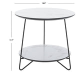 SAFAVIEH Metta 2-Tier Round Side Table - 19 In. W x 19 In. D x 18 In. H - 19Wx19Dx18H