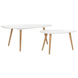 SAFAVIEH Michaele Spilt White Coffee Table - 45.7" x 25.9" x 17.7" - 46Wx26Dx18H