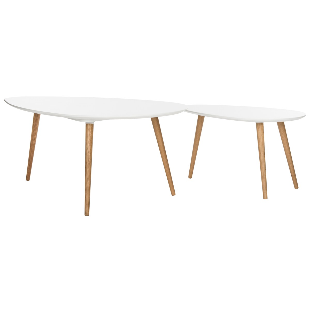 SAFAVIEH Michaele Spilt White Coffee Table - 45.7" x 25.9" x 17.7" - 46Wx26Dx18H