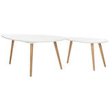 SAFAVIEH Michaele Spilt White Coffee Table - 45.7" x 25.9" x 17.7" - 46Wx26Dx18H