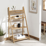 SAFAVIEH Micsunica 4-Tier Ladder Storage Shelf - 27.6 In. W x 15.7 In. D x 47.2 In. H - 28Wx16Dx47H