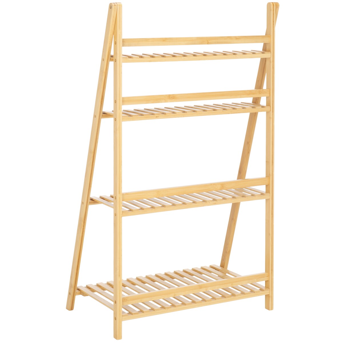 SAFAVIEH Micsunica 4-Tier Ladder Storage Shelf - 27.6 In. W x 15.7 In. D x 47.2 In. H - 28Wx16Dx47H