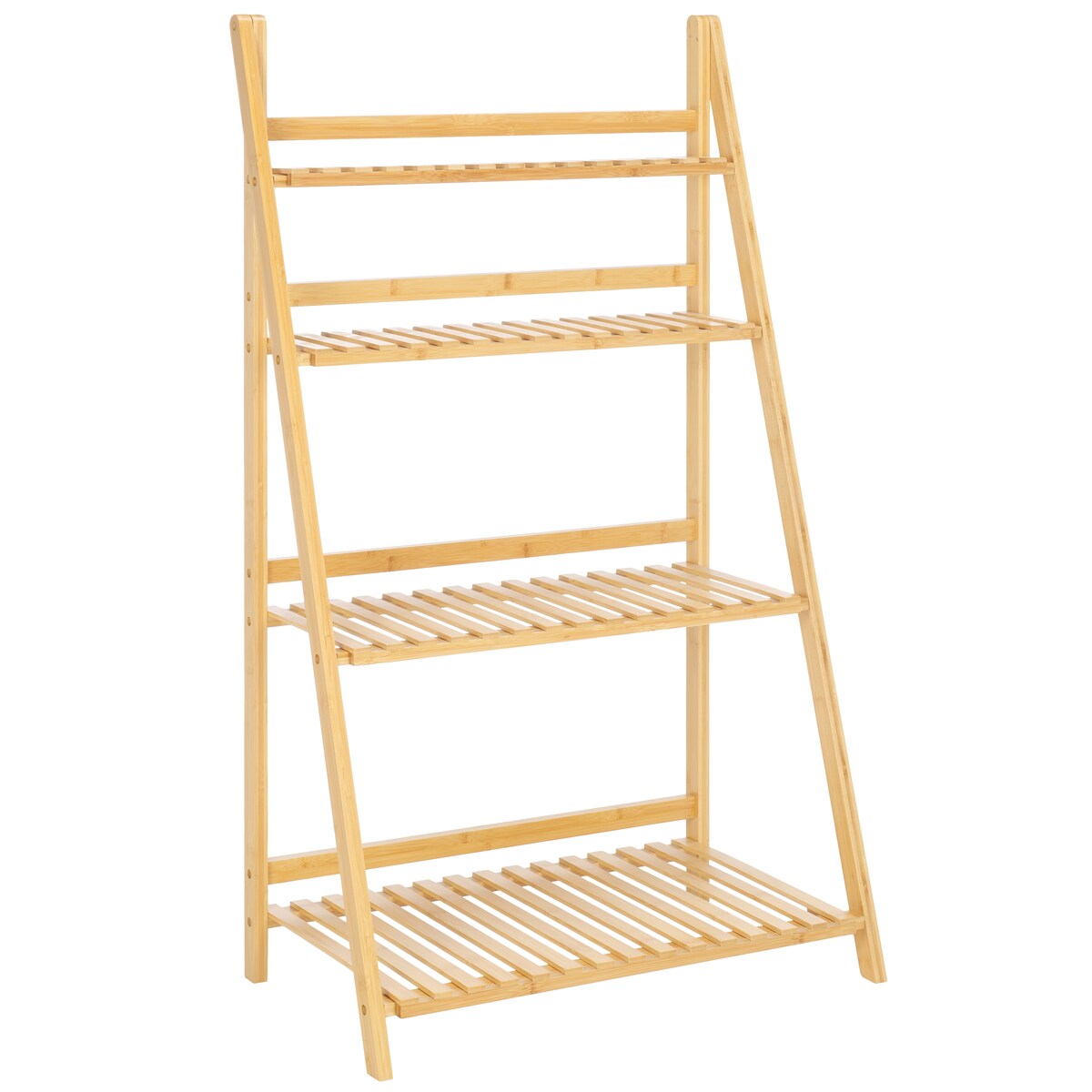 SAFAVIEH Micsunica 4-Tier Ladder Storage Shelf - 27.6 In. W x 15.7 In. D x 47.2 In. H - 28Wx16Dx47H