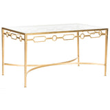 SAFAVIEH Mihaiela Gold Leaf Retro Coffee Table - 41Wx24Dx22H