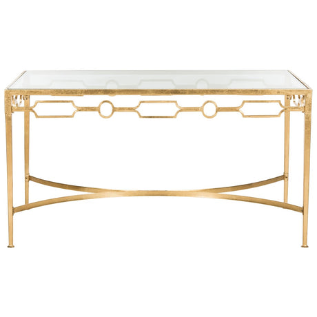 SAFAVIEH Mihaiela Gold Leaf Retro Coffee Table - 41Wx24Dx22H