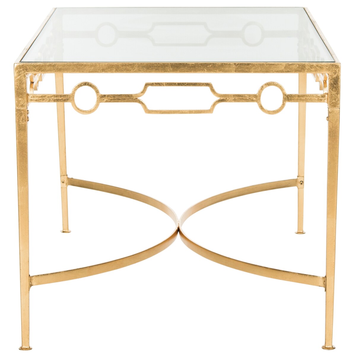 SAFAVIEH Mihaiela Gold Leaf Retro Coffee Table - 41Wx24Dx22H