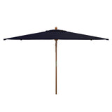 SAFAVIEH Mikalah 10 Foot Rectangle Wooden Pulley Market Umbrella