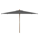 SAFAVIEH Mikalah 10 Foot Rectangle Wooden Pulley Market Umbrella