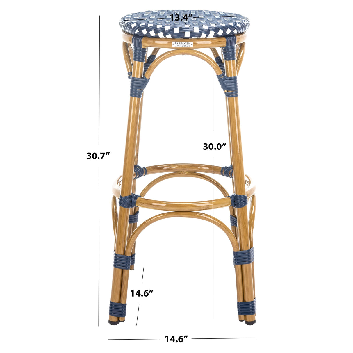 SAFAVIEH Mimi 31-inch Stacking Bar Stool (Fully Assembled) - 21Wx21Dx30H