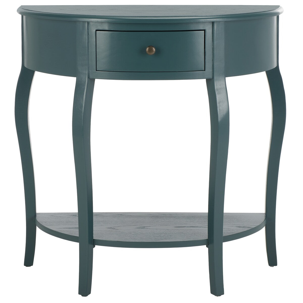 SAFAVIEH Minah Demilune Small Accent Console Table - 32.7" W x 14.2" L x 32.9" H - 33Wx14Dx33H