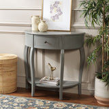 SAFAVIEH Minah Demilune Small Accent Console Table - 32.7" W x 14.2" L x 32.9" H - 33Wx14Dx33H