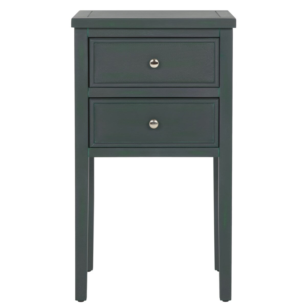 SAFAVIEH Minda 2-Drawer Accent End Table Nightstand (Fully Assembled) - 16.9" x 14.2" x 29.7" - 17Wx15Dx30H