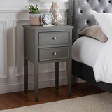 SAFAVIEH Minda 2-Drawer Accent End Table Nightstand (Fully Assembled) - 16.9" x 14.2" x 29.7" - 17Wx15Dx30H