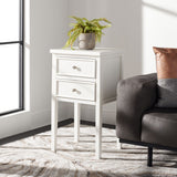 SAFAVIEH Minda 2-Drawer Accent End Table Nightstand (Fully Assembled) - 16.9" x 14.2" x 29.7" - 17Wx15Dx30H