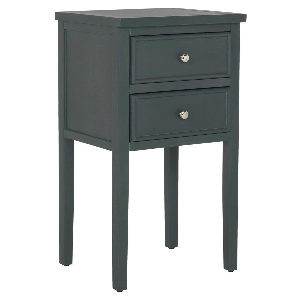 SAFAVIEH Minda 2-Drawer Accent End Table Nightstand (Fully Assembled) - 16.9" x 14.2" x 29.7" - 17Wx15Dx30H