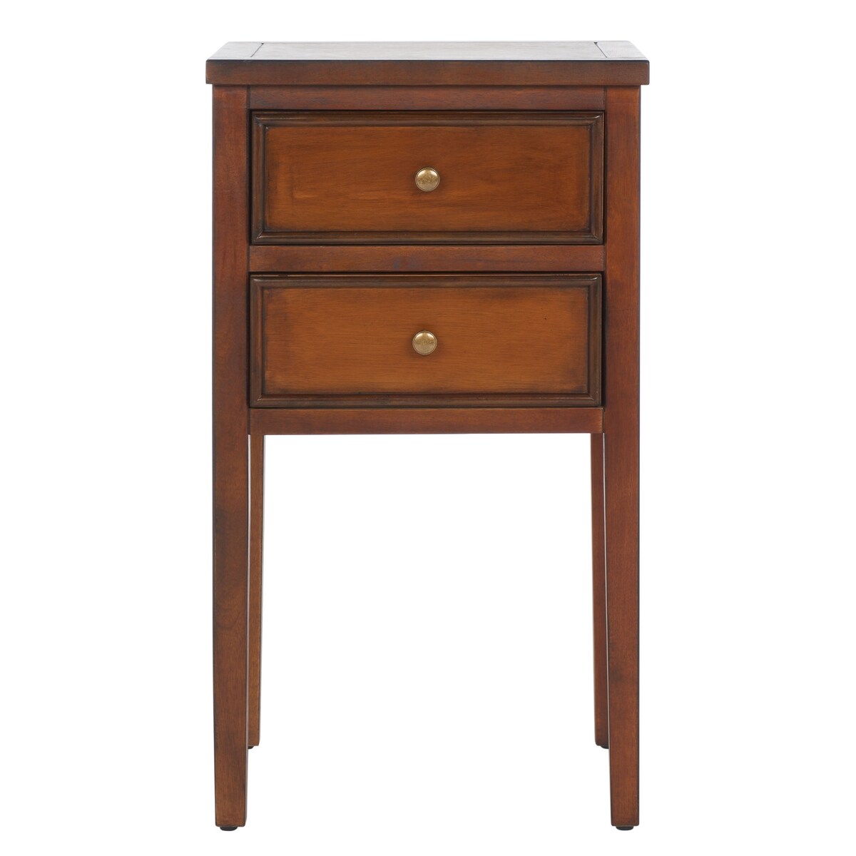 SAFAVIEH Minda 2-Drawer Accent End Table Nightstand (Fully Assembled) - 16.9" x 14.2" x 29.7" - 17Wx15Dx30H