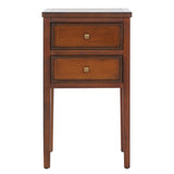 SAFAVIEH Minda 2-Drawer Accent End Table Nightstand (Fully Assembled) - 16.9" x 14.2" x 29.7" - 17Wx15Dx30H