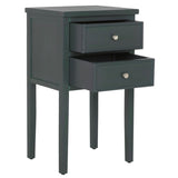 SAFAVIEH Minda 2-Drawer Accent End Table Nightstand (Fully Assembled) - 16.9" x 14.2" x 29.7" - 17Wx15Dx30H