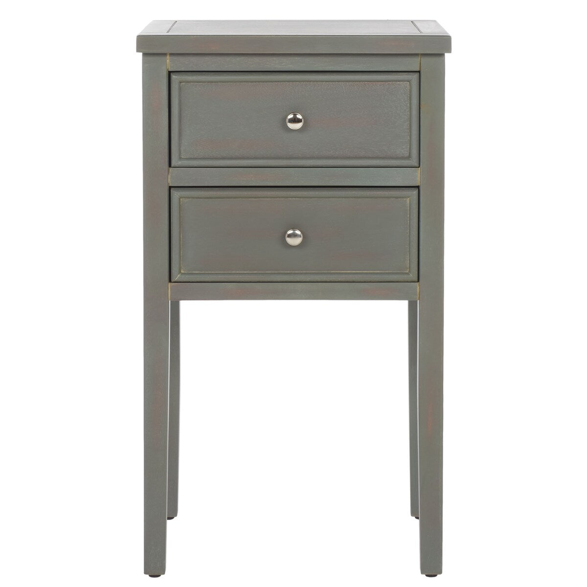 SAFAVIEH Minda 2-Drawer Accent End Table Nightstand (Fully Assembled) - 16.9" x 14.2" x 29.7" - 17Wx15Dx30H