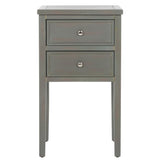 SAFAVIEH Minda 2-Drawer Accent End Table Nightstand (Fully Assembled) - 16.9" x 14.2" x 29.7" - 17Wx15Dx30H