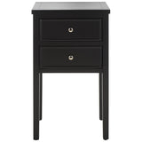 SAFAVIEH Minda 2-Drawer Accent End Table Nightstand (Fully Assembled) - 16.9" x 14.2" x 29.7" - 17Wx15Dx30H