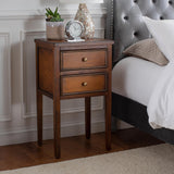 SAFAVIEH Minda 2-Drawer Accent End Table Nightstand (Fully Assembled) - 16.9" x 14.2" x 29.7" - 17Wx15Dx30H