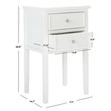 SAFAVIEH Minda 2-Drawer Accent End Table Nightstand (Fully Assembled) - 16.9" x 14.2" x 29.7" - 17Wx15Dx30H