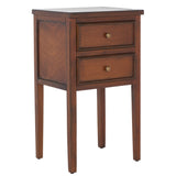 SAFAVIEH Minda 2-Drawer Accent End Table Nightstand (Fully Assembled) - 16.9" x 14.2" x 29.7" - 17Wx15Dx30H