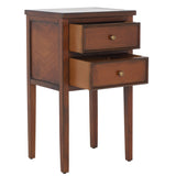 SAFAVIEH Minda 2-Drawer Accent End Table Nightstand (Fully Assembled) - 16.9" x 14.2" x 29.7" - 17Wx15Dx30H