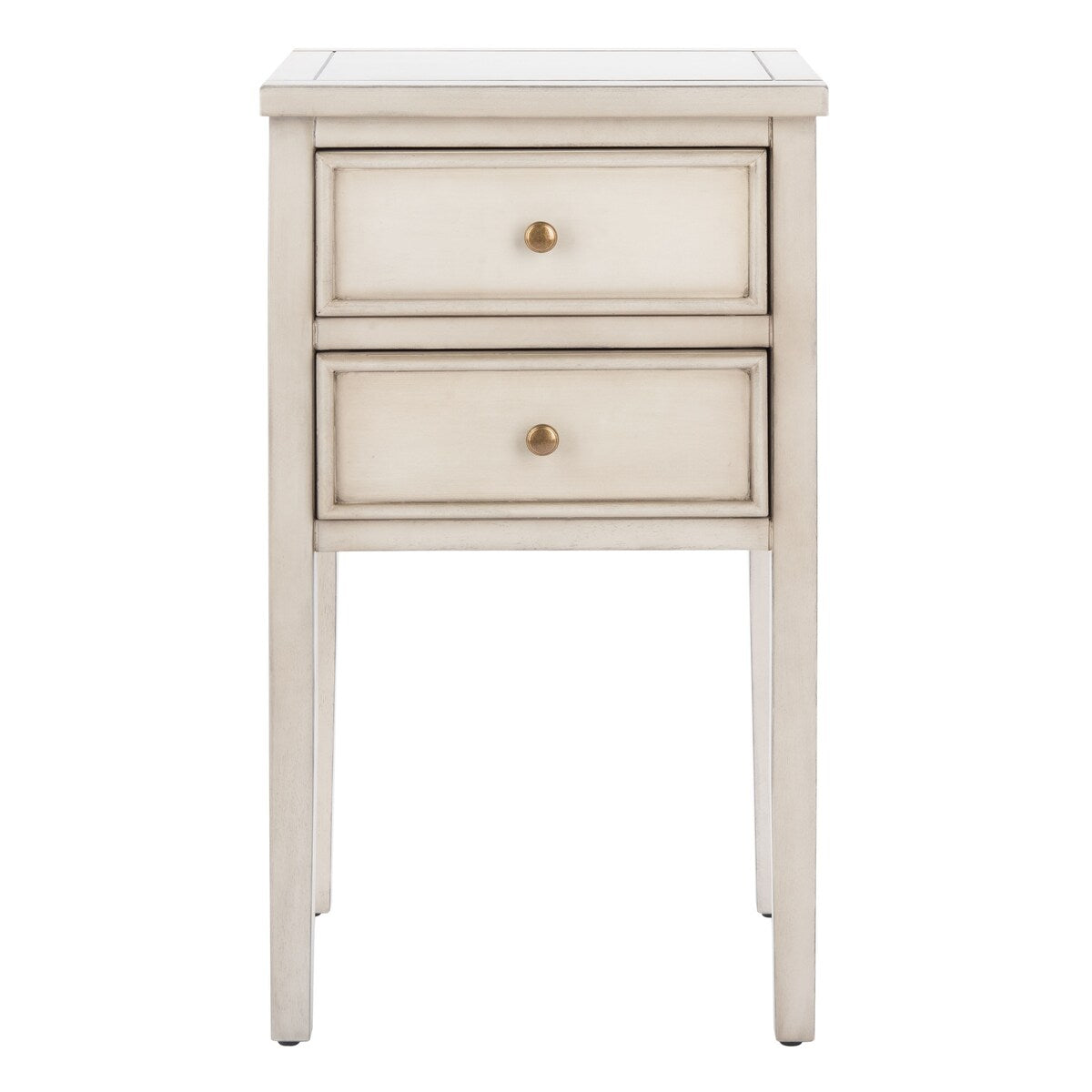 SAFAVIEH Minda 2-Drawer Accent End Table Nightstand (Fully Assembled) - 16.9" x 14.2" x 29.7" - 17Wx15Dx30H