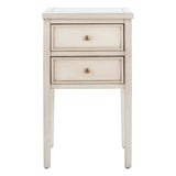 SAFAVIEH Minda 2-Drawer Accent End Table Nightstand (Fully Assembled) - 16.9" x 14.2" x 29.7" - 17Wx15Dx30H