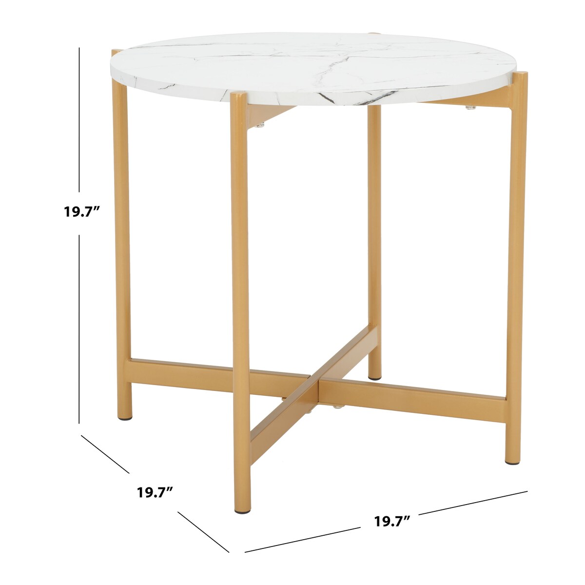 SAFAVIEH Mintie Accent Table - 20" W x 20" D x 20" H - 20Wx20Dx20H