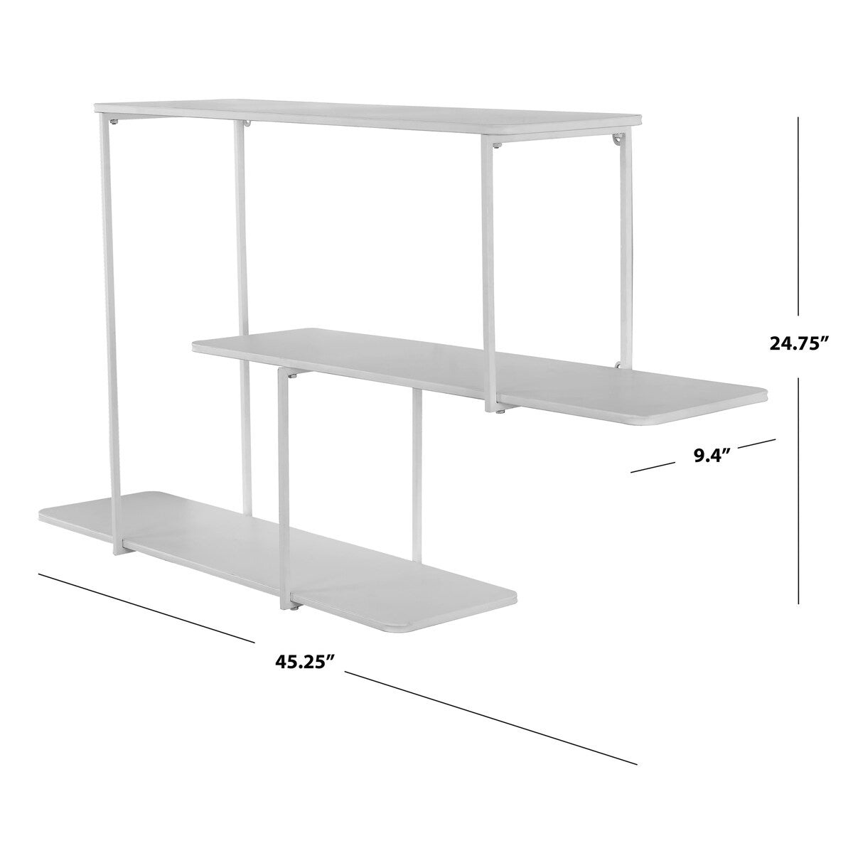 SAFAVIEH Misae Floating Display Wall Shelf - 45.25" W x 9.4" L x 24.75" H - 45Wx9Dx25H