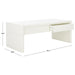 SAFAVIEH Mita Coffee Table with Drawers - 47" L x 24" D x 20" H - 47Wx24Dx20H