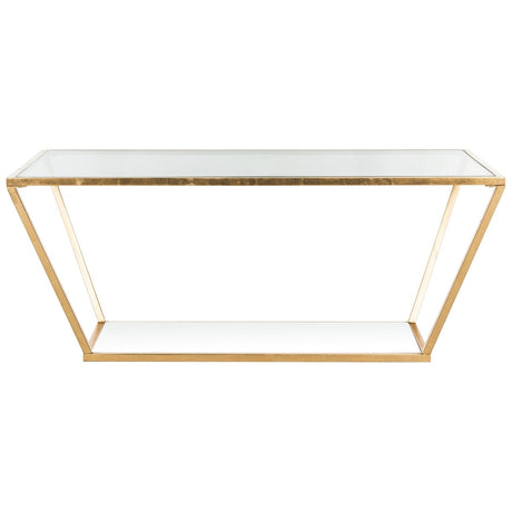 SAFAVIEH Mitzi Gold Leaf Retro Coffee Table - 48" x 30" x 19.3" - 48Wx30Dx19H