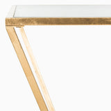 SAFAVIEH Mitzi Gold Leaf Retro Coffee Table - 48" x 30" x 19.3" - 48Wx30Dx19H